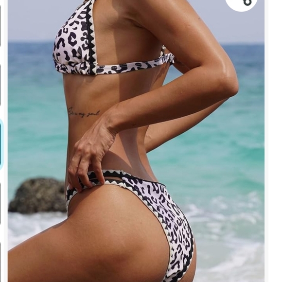 Bikinx Cheetah Print Triangle Bikini 2 Piece Swimsuit Size XS New With Tag - Picture 13 of 14